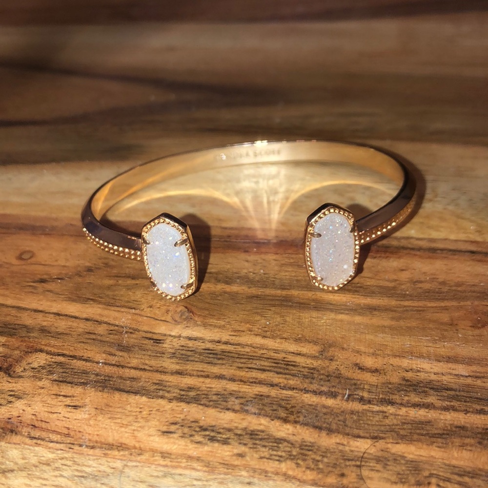 Kendra Scott Elton Bracelet In White Drusy